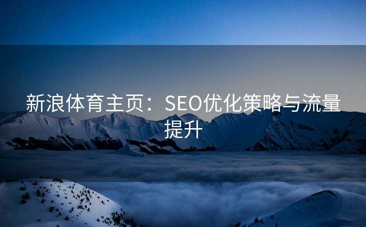 新浪体育主页：SEO优化策略与流量提升