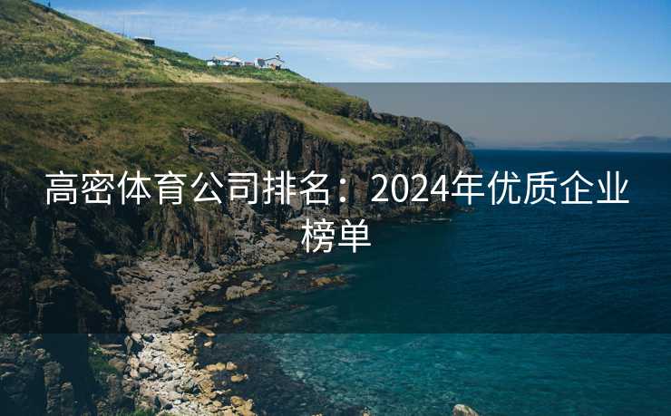 高密体育公司排名：2024年优质企业榜单